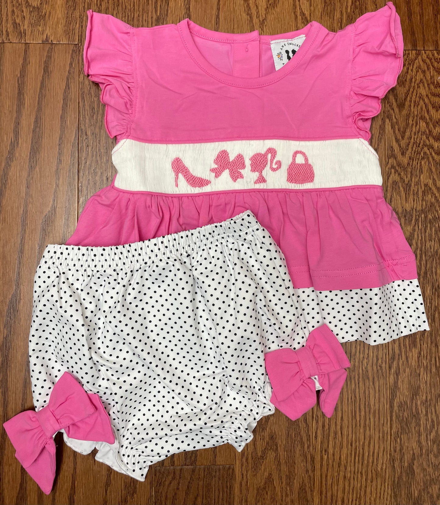 Smocked Girly Girl Bloomer Set