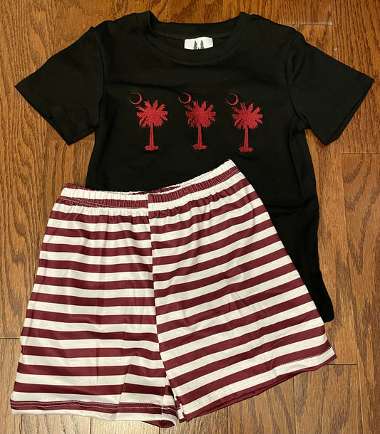 Palmetto Tree Carolina boy short set