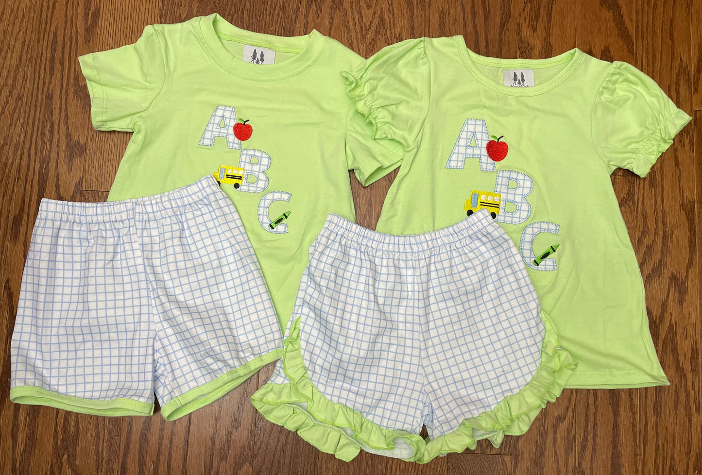 ABC Back to School Girl Short Set