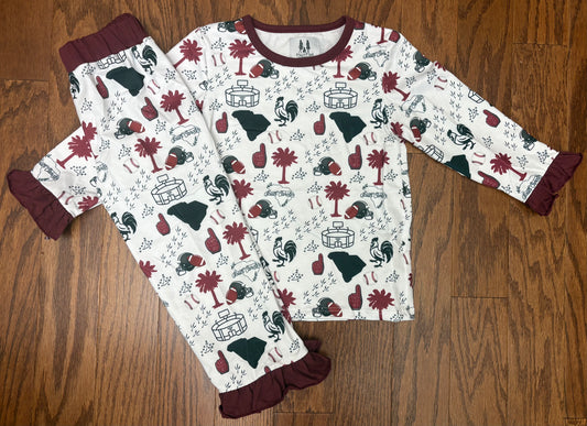A Carolina Tradition Lounge Girl Set, Knit Cotton