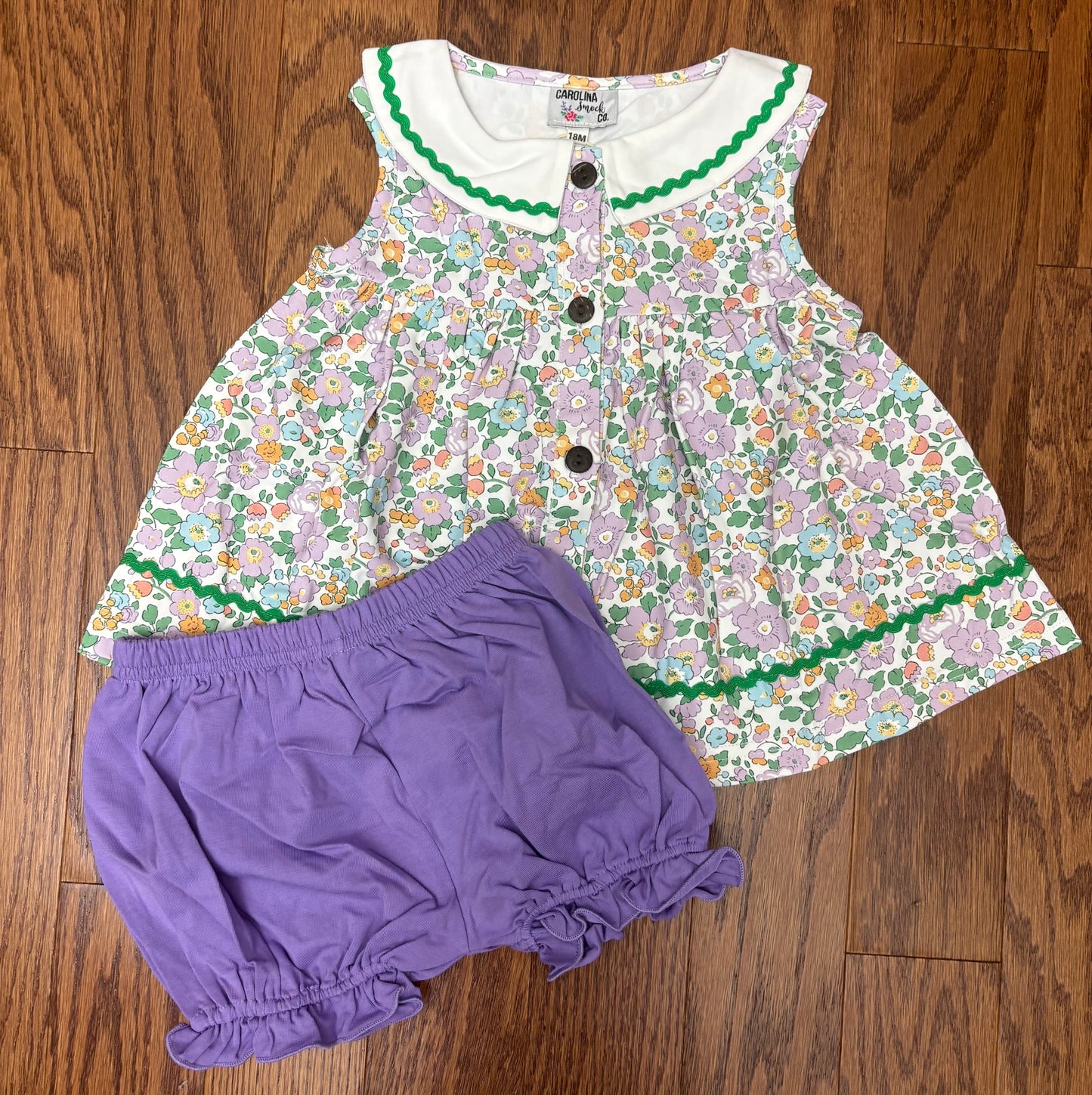 Lavender Floral bubble short set