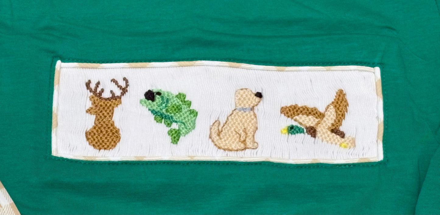 Smocked Outdoors boys pant set