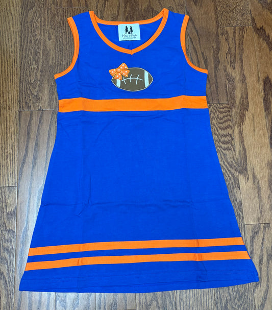 Orange and Blue football dress