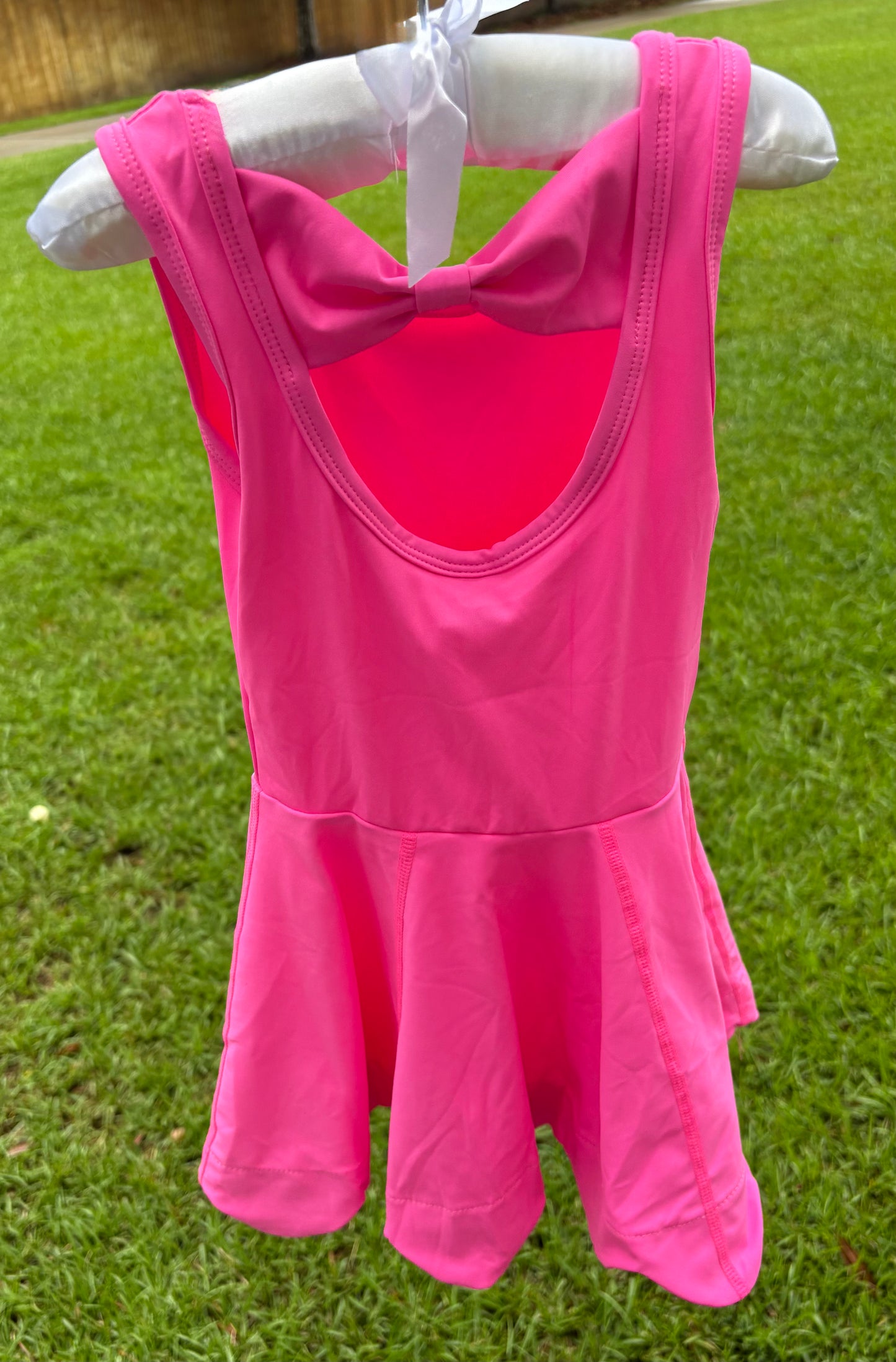 Athletic pink dress with shorts unattached