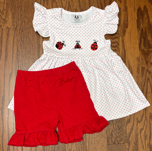 Lady Bug Trio girl short set