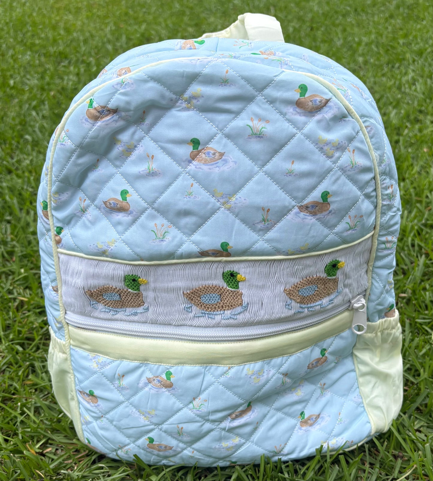 Smocked Mallard Duck Backpack