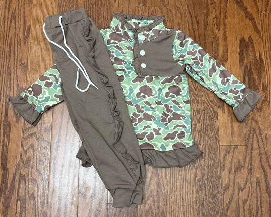 Camouflage Girls Jogger Set