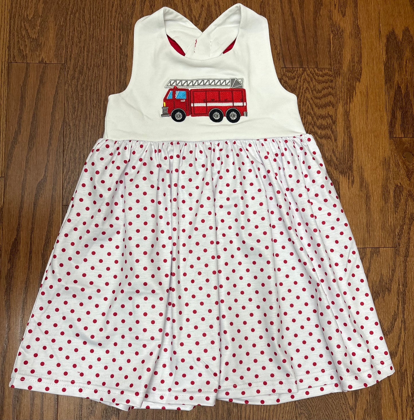 Fire Truck Polka Dot Dress