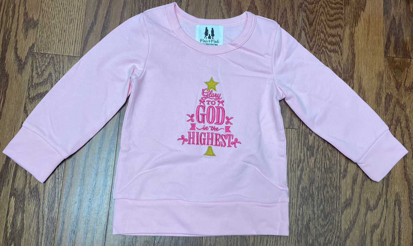 Glory to God in the Highest girls sweater