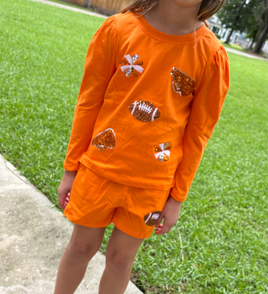 Sparkle Sequins girl Cheer Set