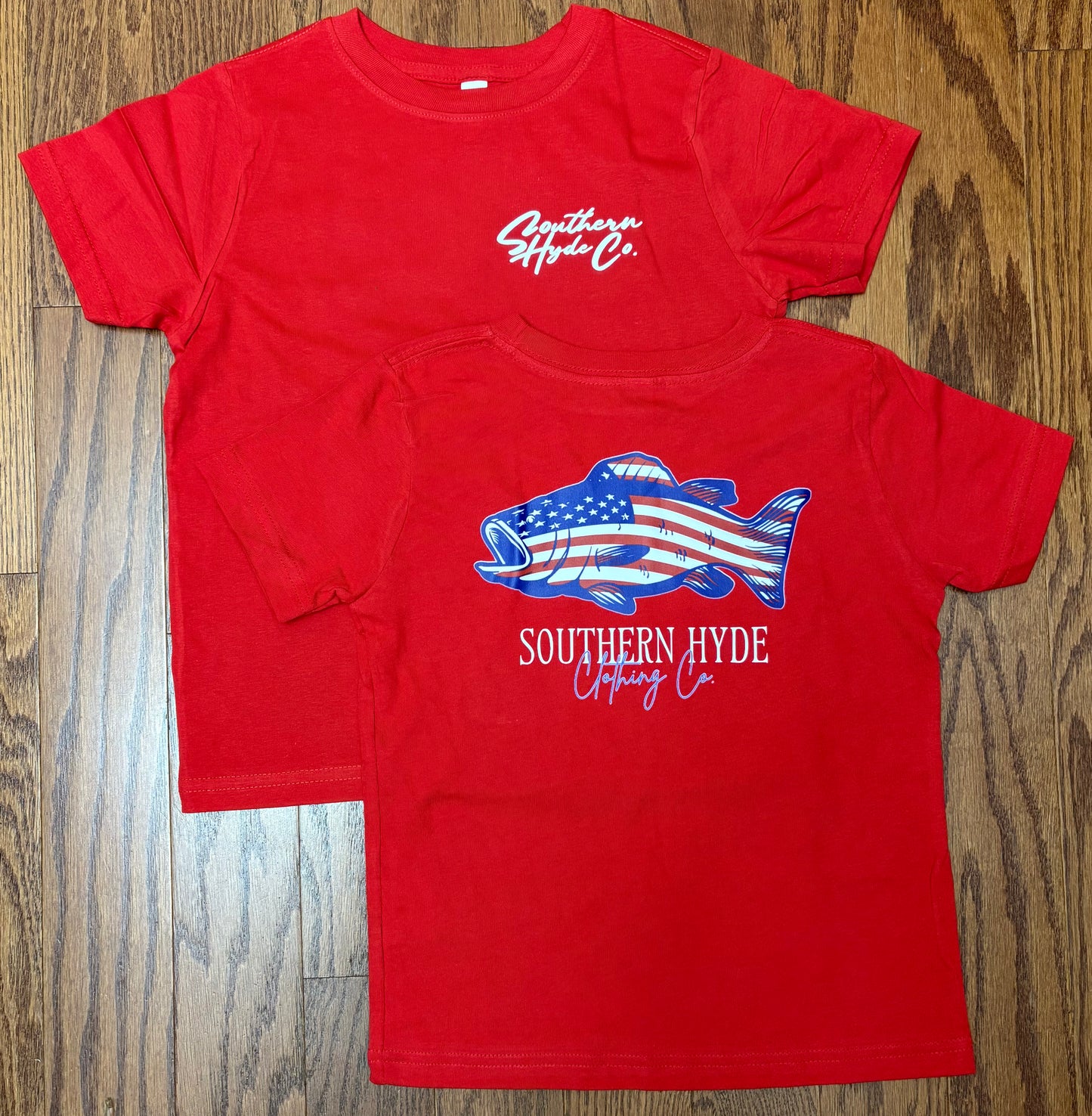 Red, White, and Blue Fish Tee