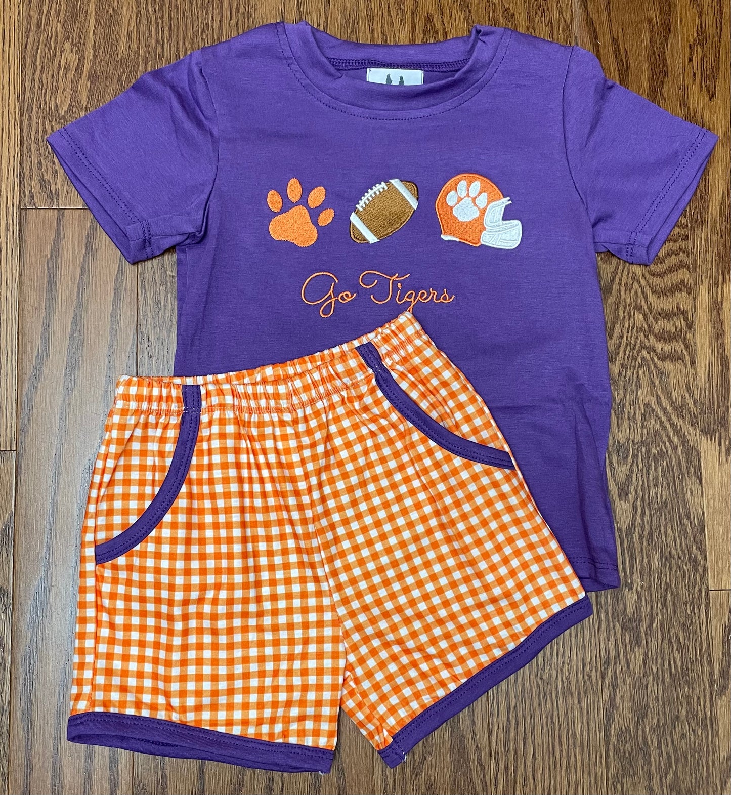 Go Tigers boy short set