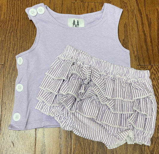 Basic Purple Girl Diaper Set