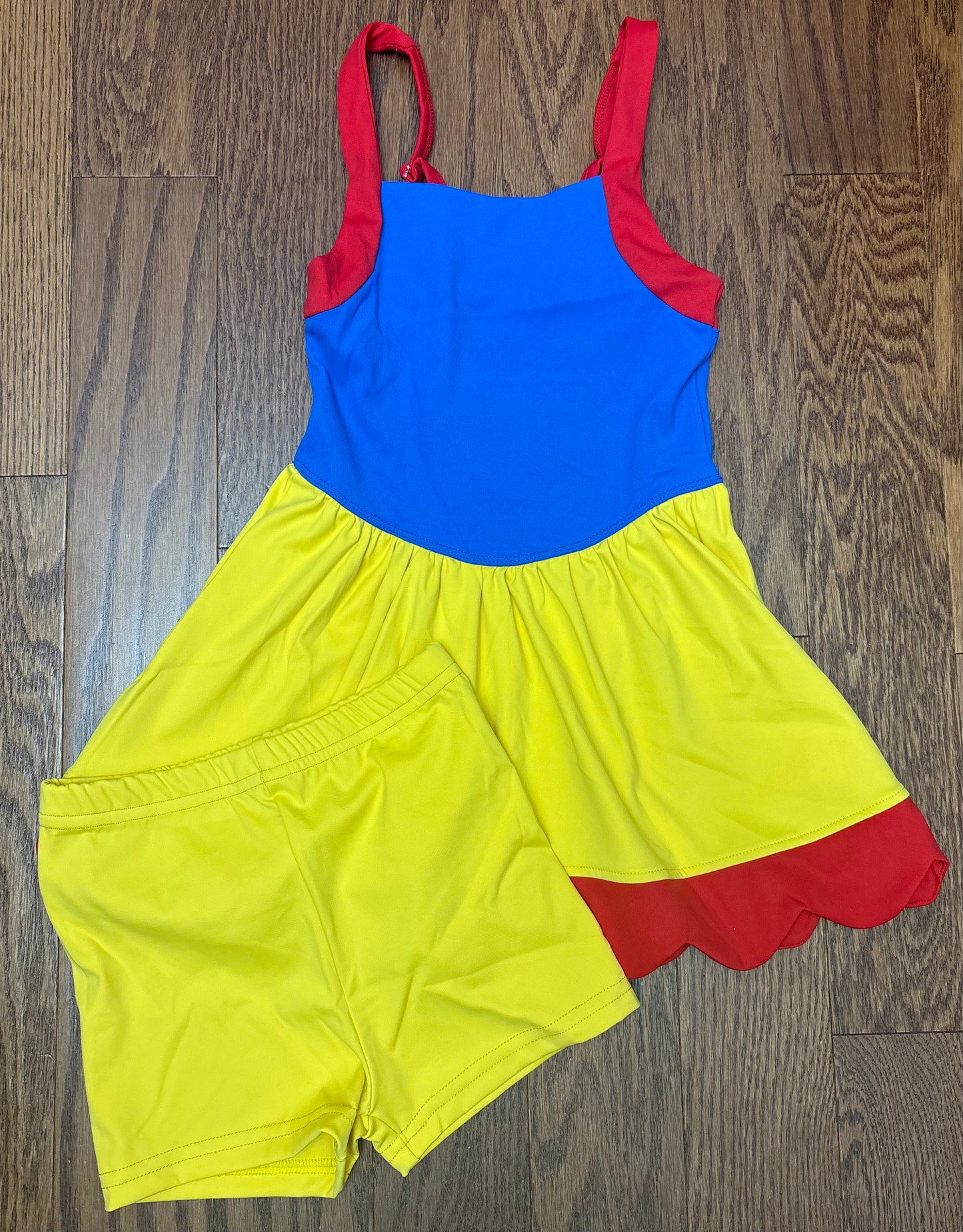 Athletic princess dress with shorts unattached