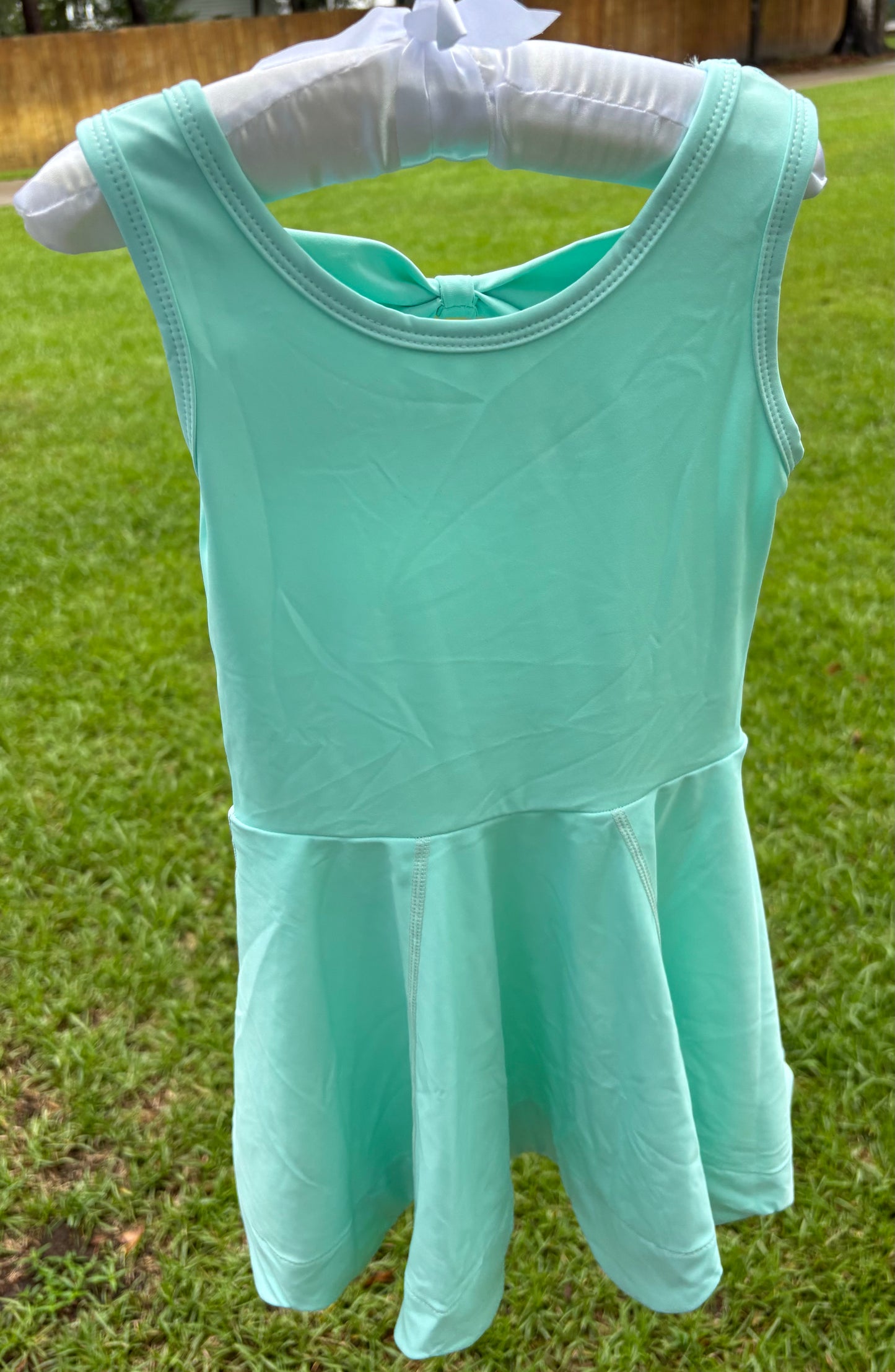 Athletic mint dress with shorts unattached