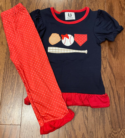 Baseball girl pant set