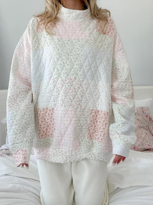 Women’s Quilted mockneck sweater