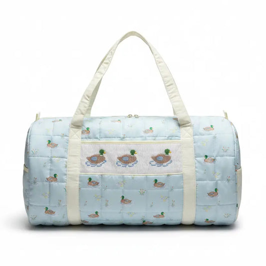 Smocked Mallard Duck Luggage Weekender Duffle
