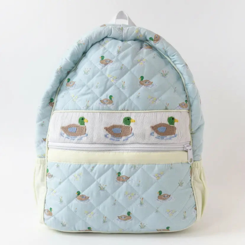 Smocked Mallard Duck Backpack