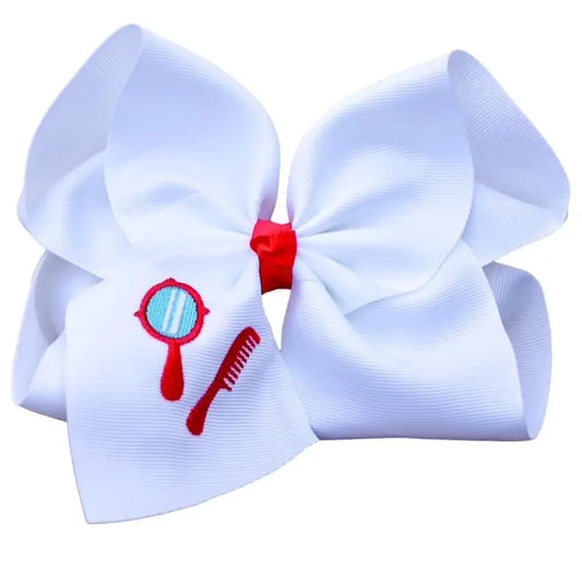 Glamour Girl Embroidered Bow
