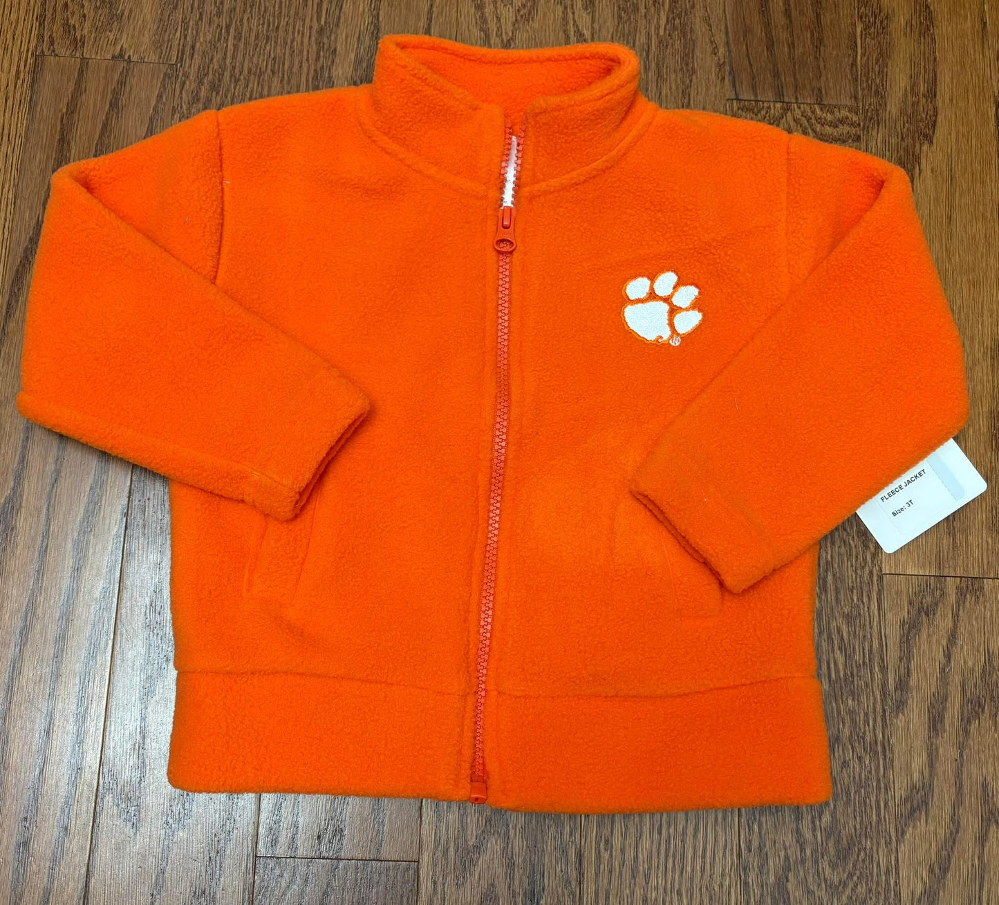 Fleece Clemson Paw Orange Jacket - runs small