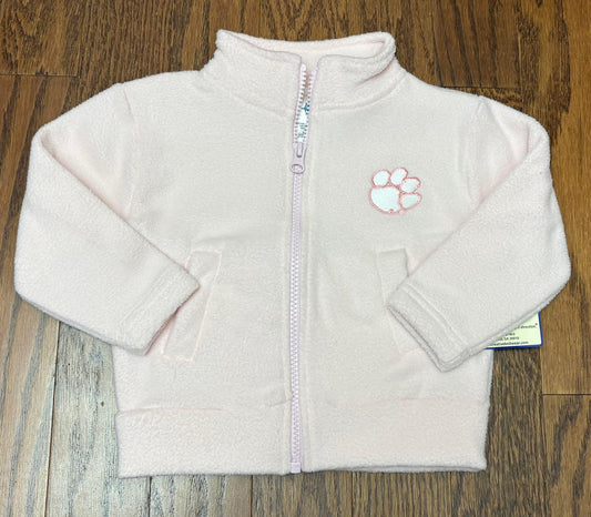 Fleece Clemson Paw Pink Jacket - runs small