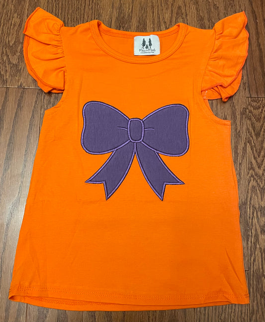 Clemson Orange Football girls Tee