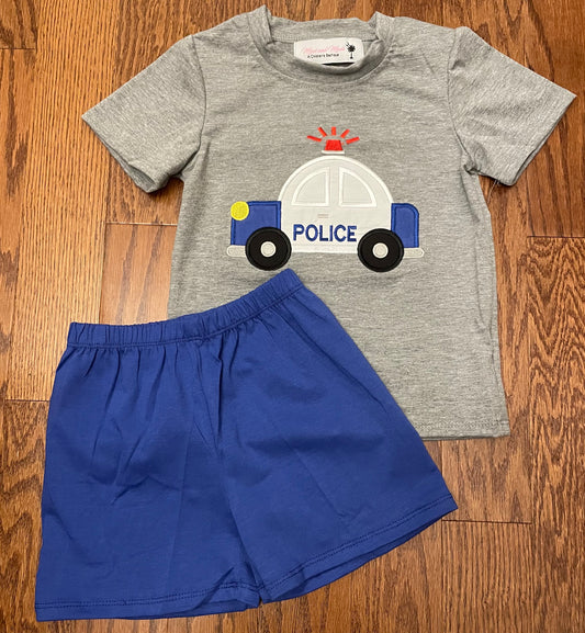Police boy short set