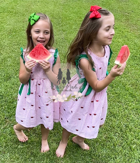 Seersucker Watermelon dress