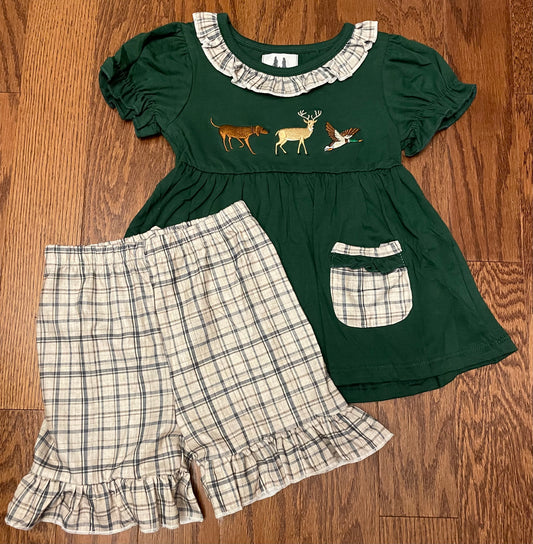 Hunting Trio girls short set