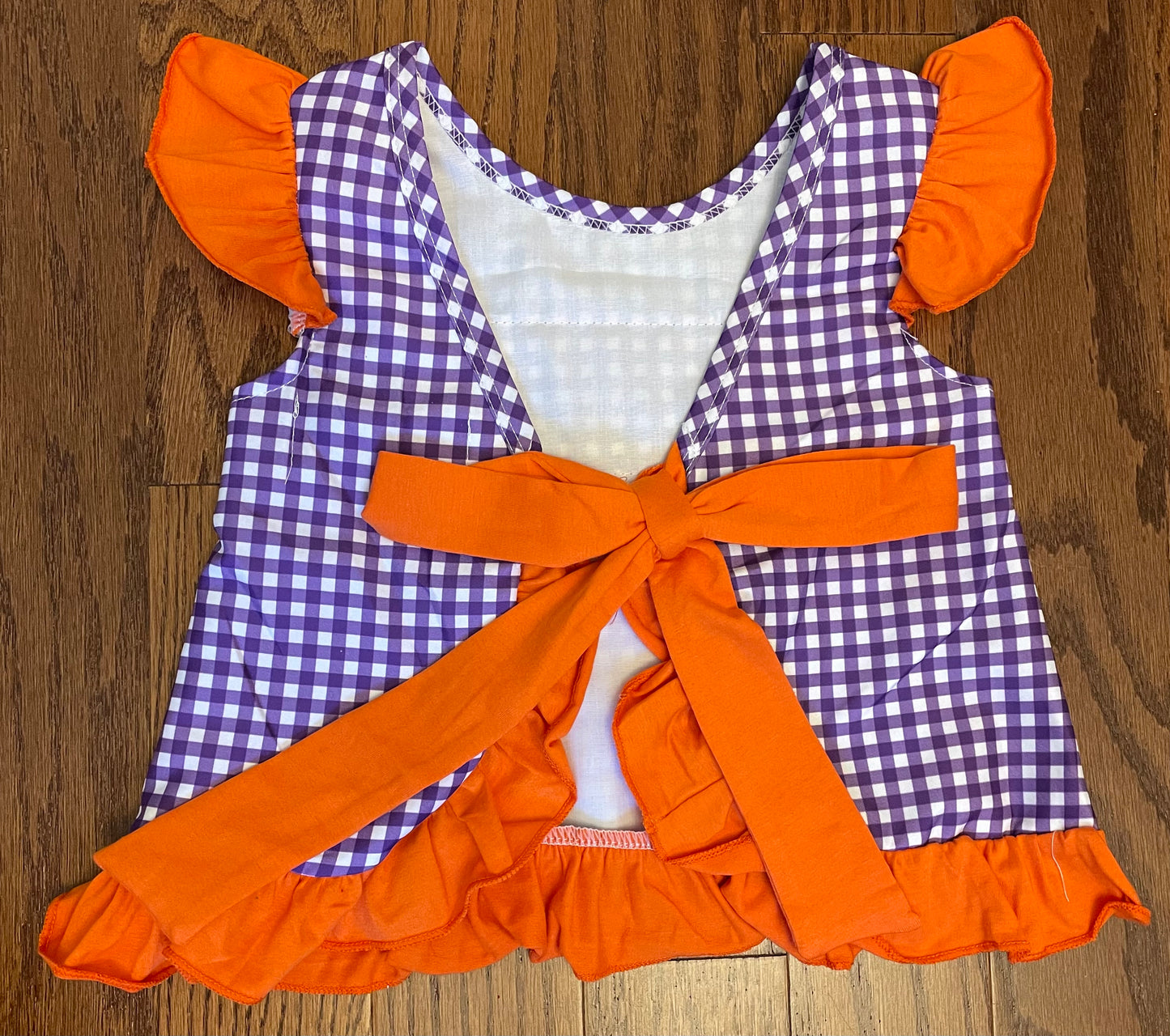 Orange and Purple girls Swingback pant set