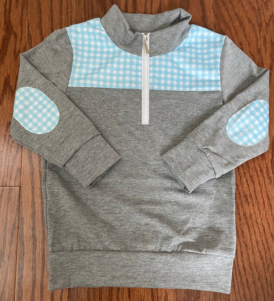 Gray/Blue pullover (thin material)