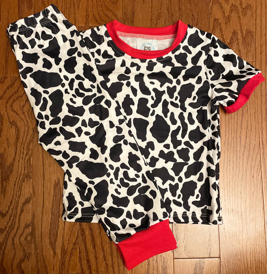 Cow print boy lounge set