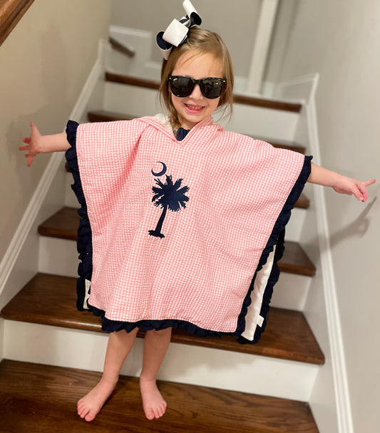 Palmetto girls hooded towel