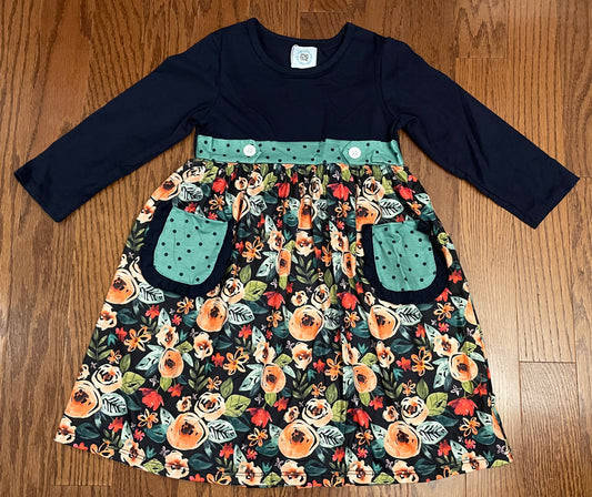 Navy floral dress