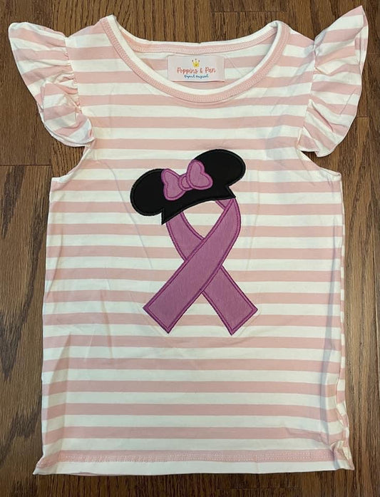Pink Ribbon and Mouse Tee