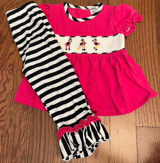 Smocked Witch (Halloween) Flamingo Pant set