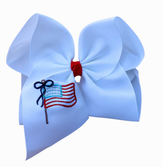 Sweet Flag Embroidered Bow