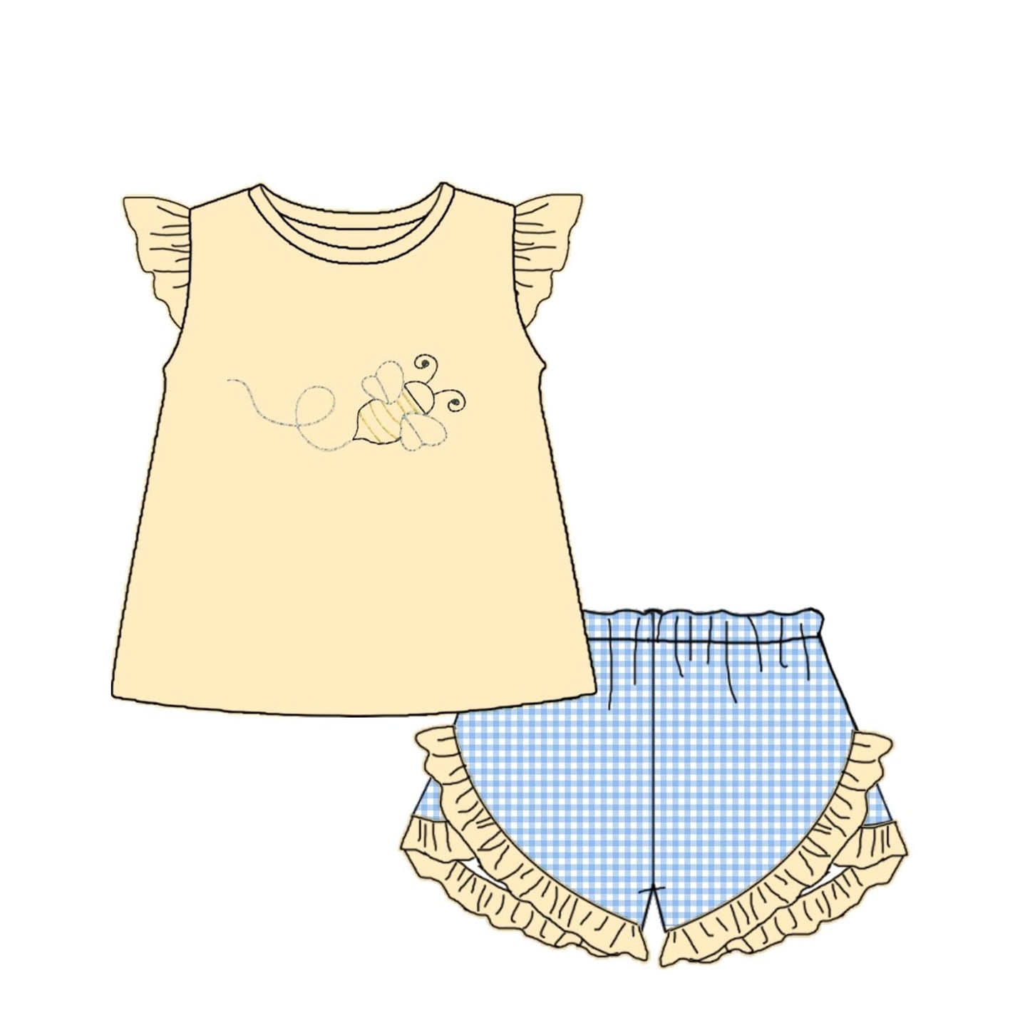 Bee girls short set