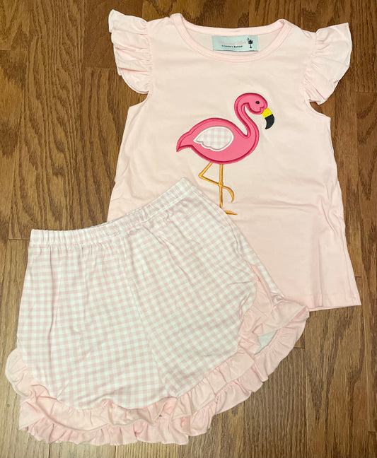 Flamingo girls short set