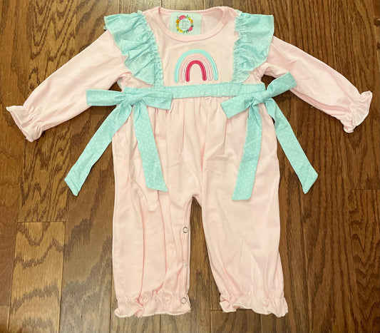 Rainbow girls romper