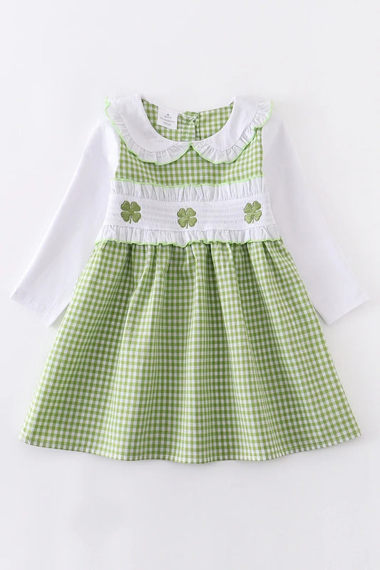 Embroidered Clover Dress