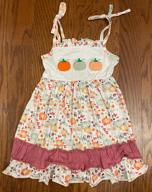 Pumpkin tri-color dress