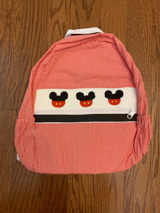 Smocked mouse backpack